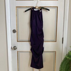 Cache Purple Halter Maxi Dress